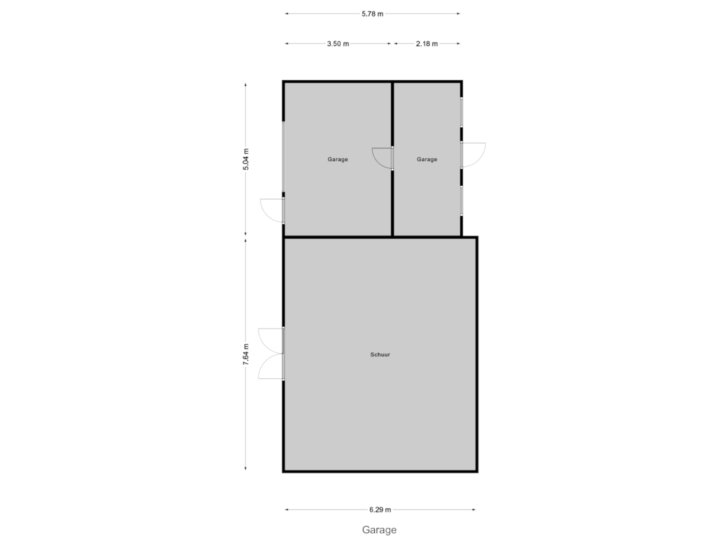 Bekijk plattegrond van Garage van Stationsweg 11