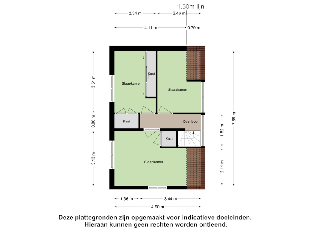 Bekijk plattegrond van Eerste Verdieping van Middelsluissedijk WZ 77