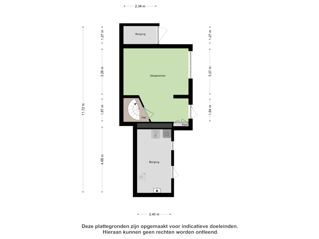 Bekijk plattegrond van Souterrain van Middelsluissedijk WZ 77