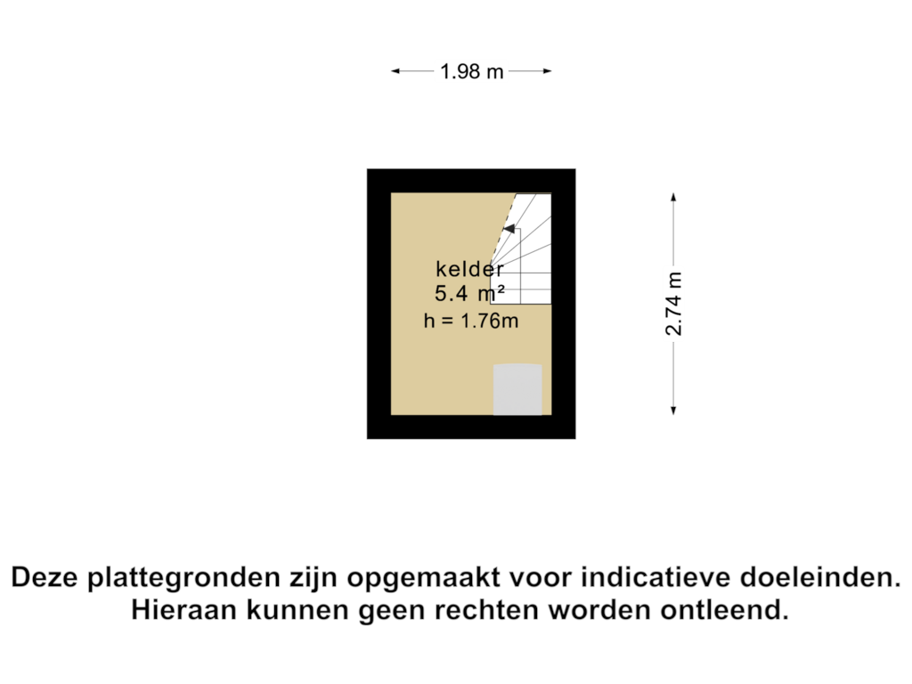 View floorplan of Kelder of Paradijsweg 11