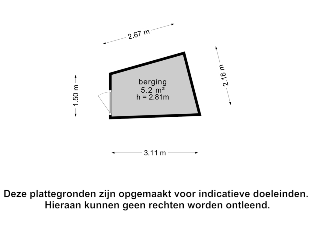 View floorplan of Berging of Paradijsweg 11