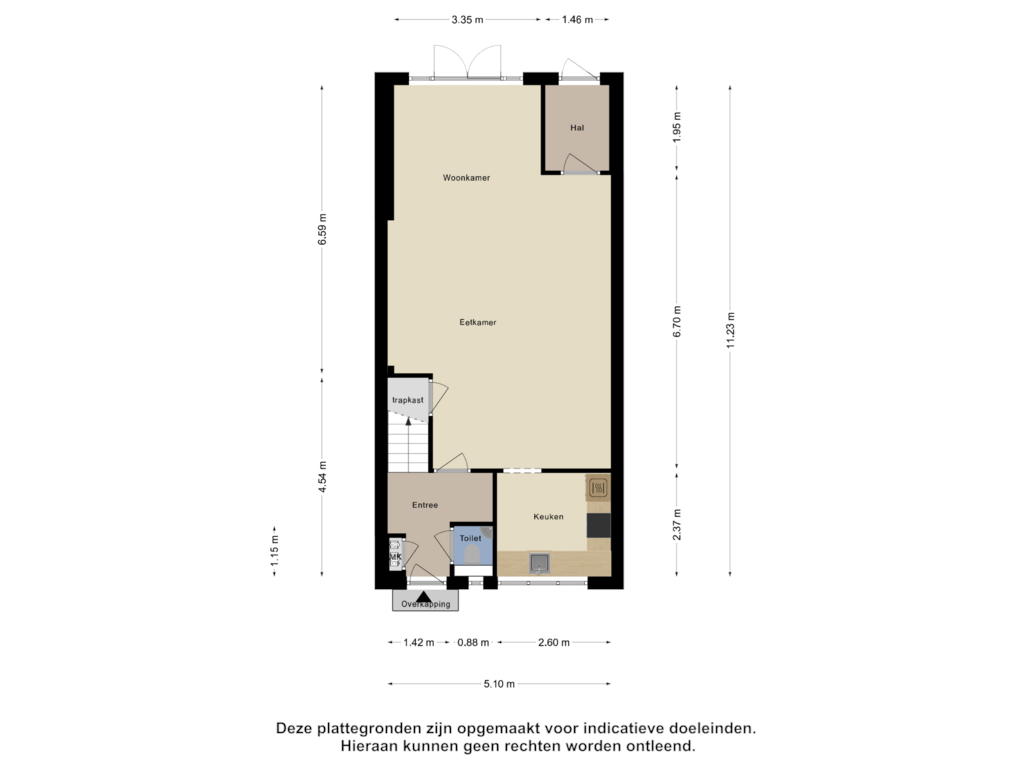 Bekijk plattegrond van Begane Grond van Sluisakker 21