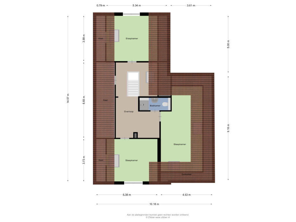 Bekijk plattegrond van Eerste Verdieping van Marktje 57