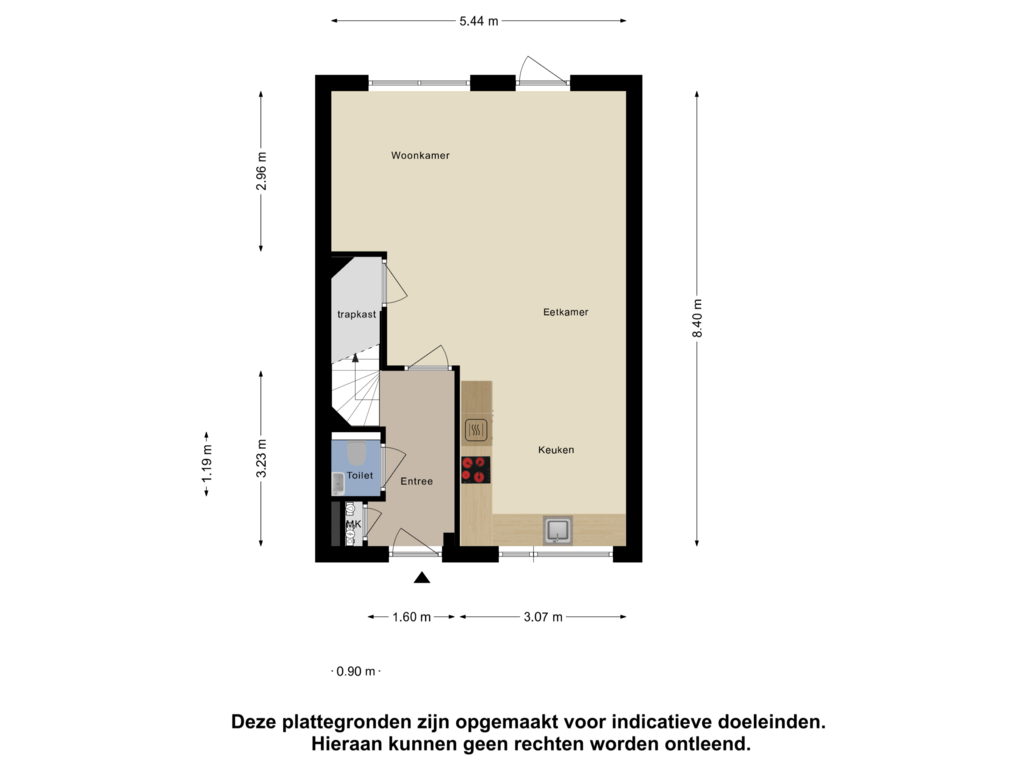 Bekijk plattegrond van Begane grond van Rigastraat 14