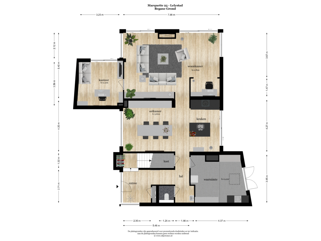 Bekijk plattegrond van Begane Grond van Marquette 25