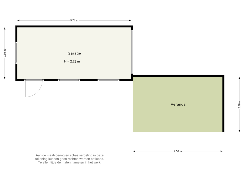 Bekijk plattegrond van Garage van Kruisakkerweg 13