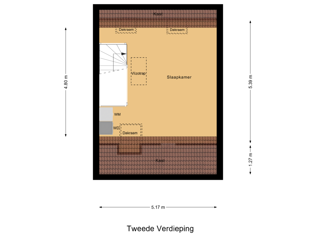 Bekijk plattegrond van Tweede Verdieping van Boogoort 50