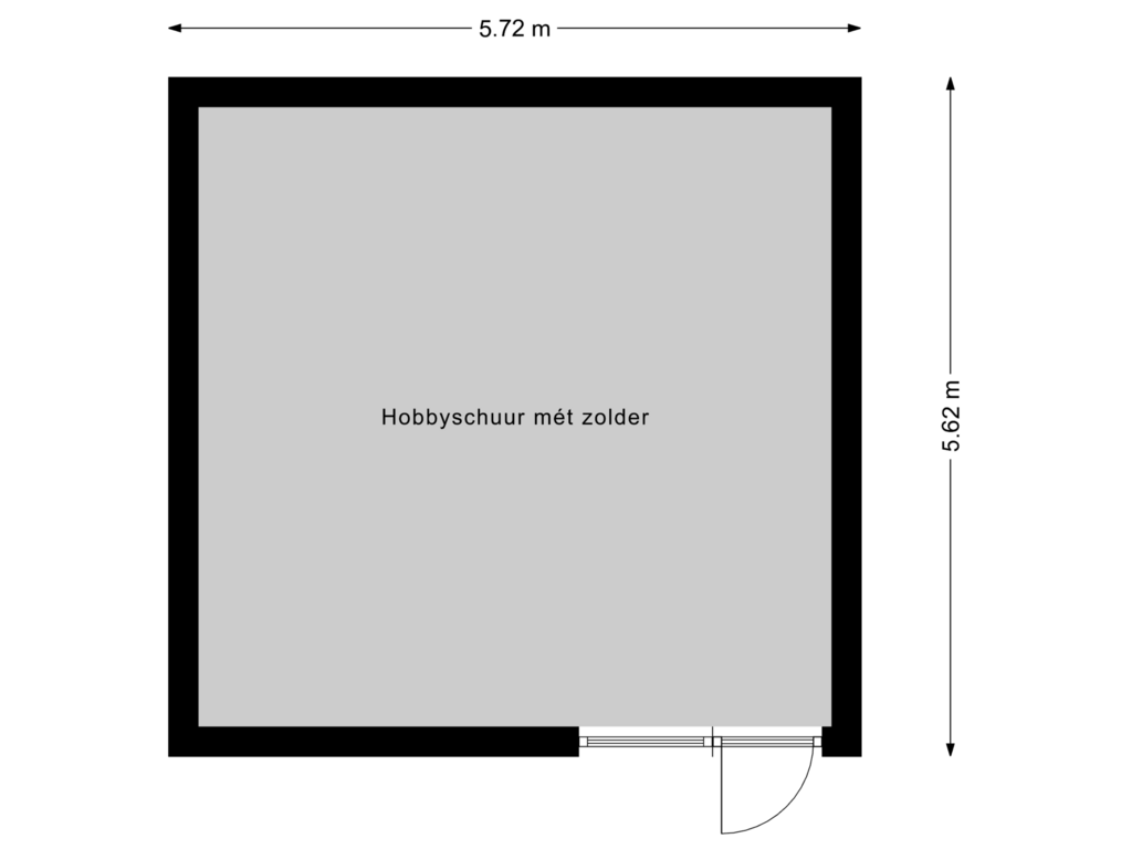 View floorplan of Schuur of Kruissteenweg 6