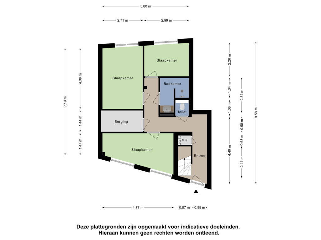 Bekijk plattegrond van Begane Grond van Diepenstraat 118