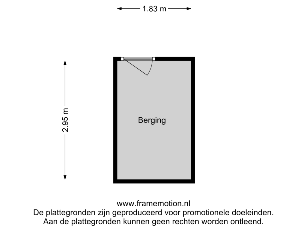 View floorplan of Berging of Joost Banckertsplaats 8-B