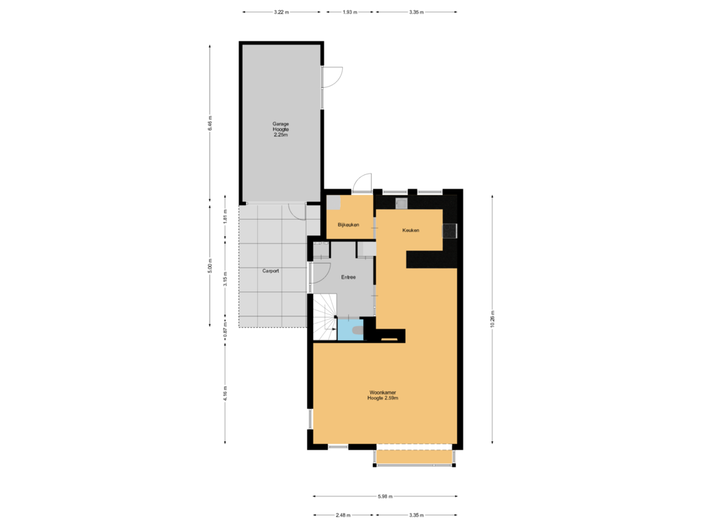 Bekijk plattegrond van Begane grond van Peppelerweg 25