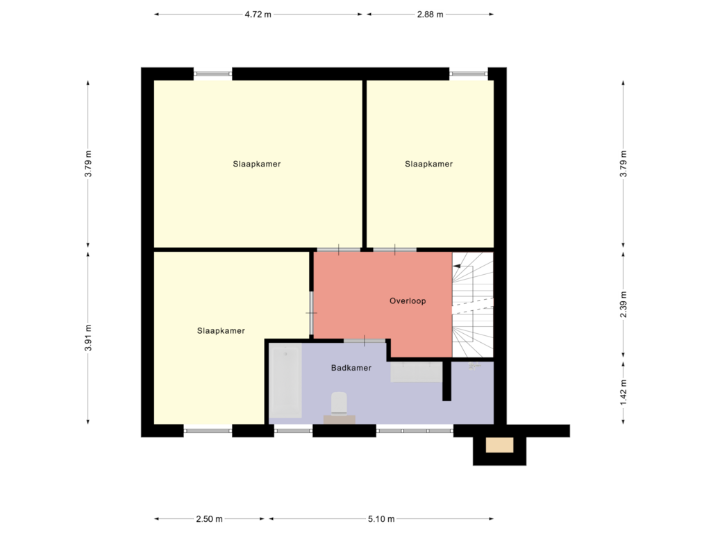 Bekijk plattegrond van 1e verdieping van De Stelling 3