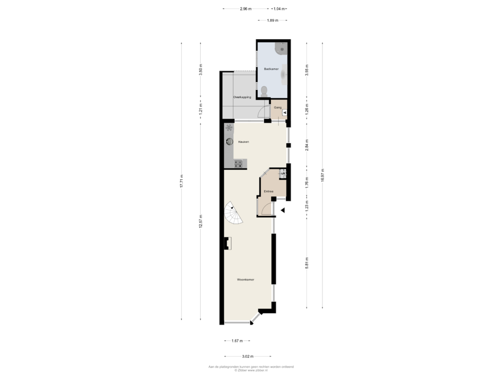 View floorplan of Begane Grond of Westerse Drift 8