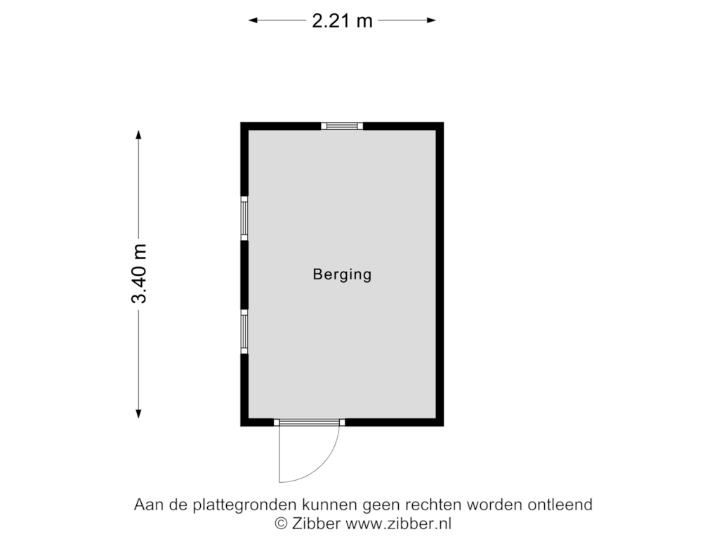 View floorplan of Berging of Westerse Drift 8