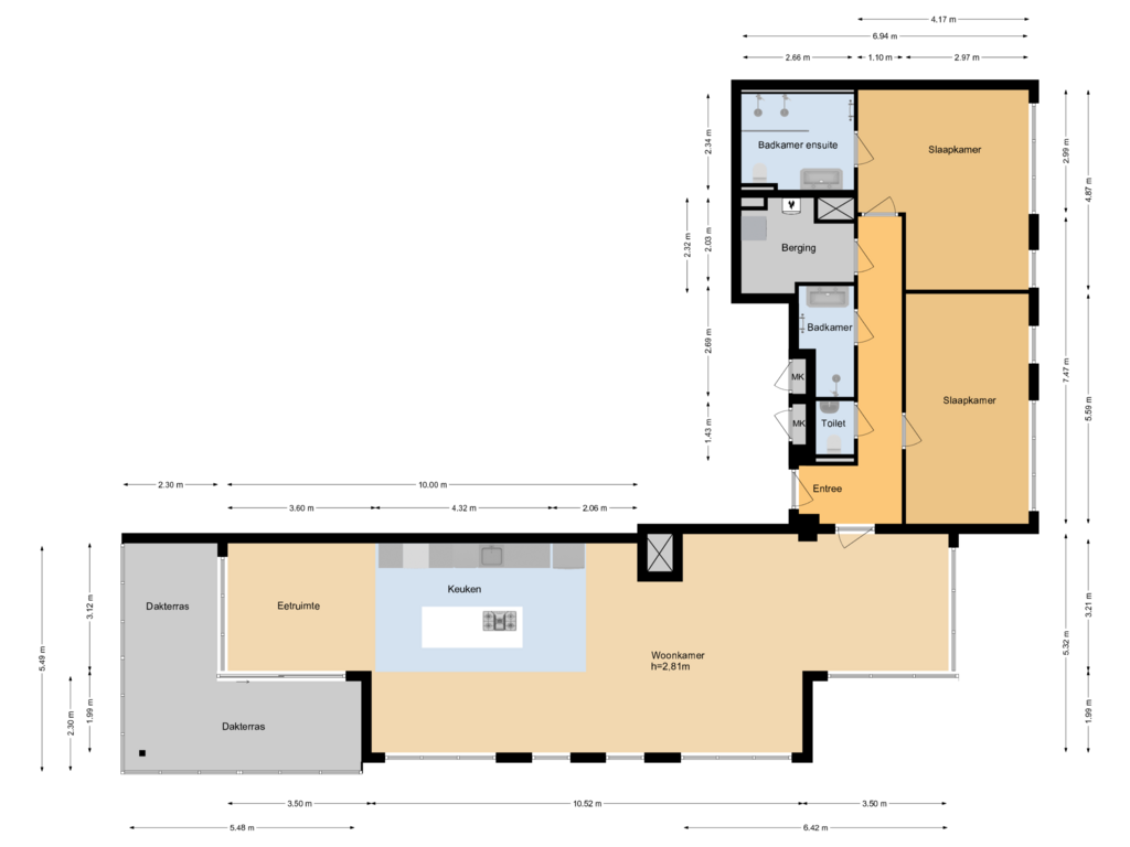 Bekijk plattegrond van 14e etage van Markt 61