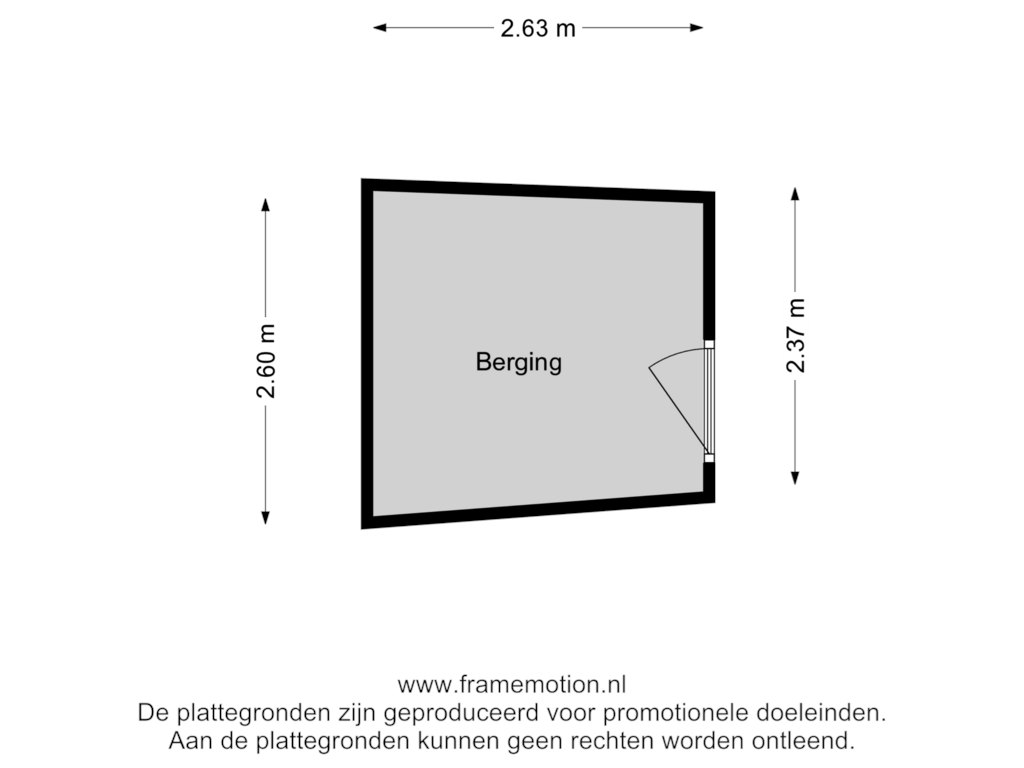 View floorplan of Berging of Nieuwe Binnenweg 157-D