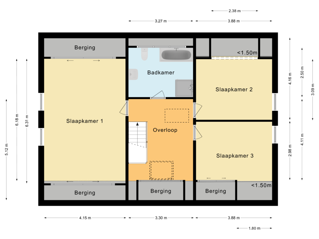 Bekijk plattegrond van Eerste verdieping van Schoolpad 3