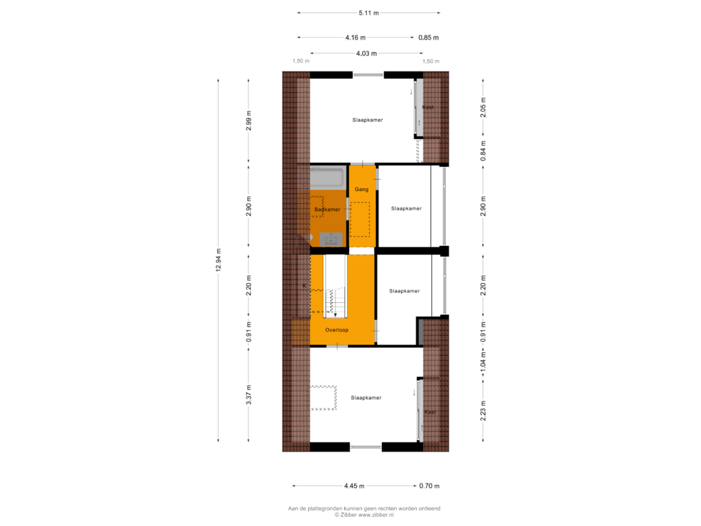 View floorplan of Eerste Verdieping of Noordstraat 10