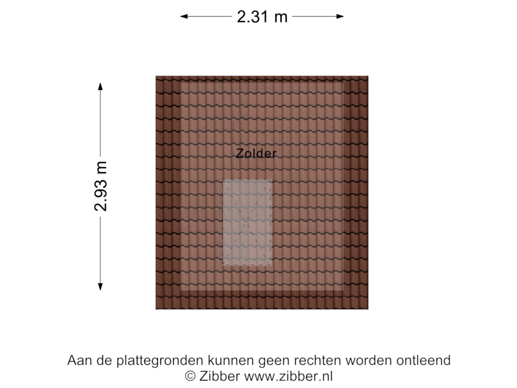 View floorplan of Zolder of Noordstraat 10