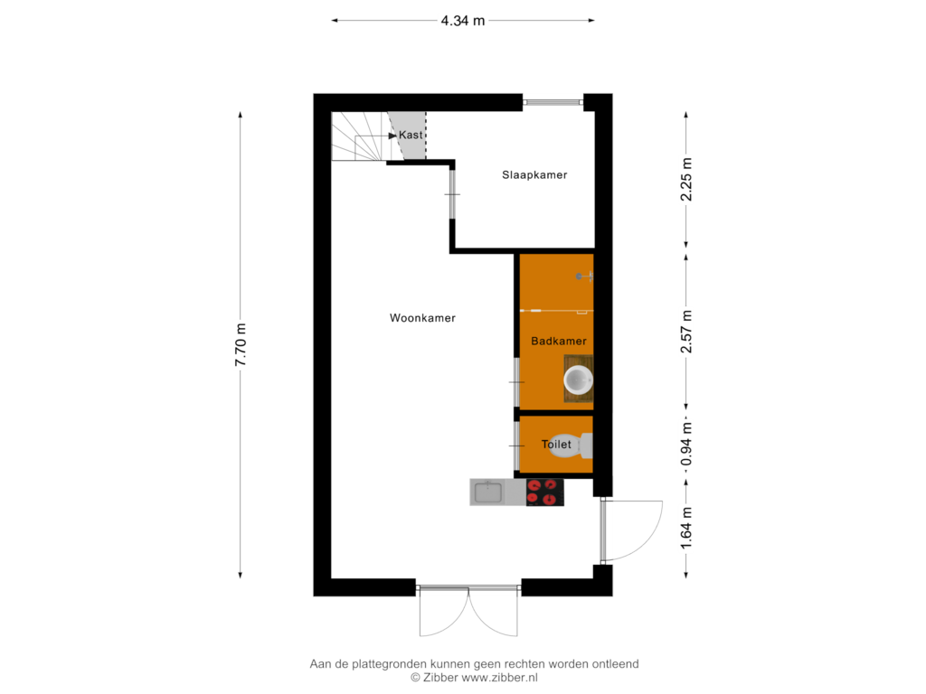 View floorplan of Gastenverblijf of Noordstraat 10