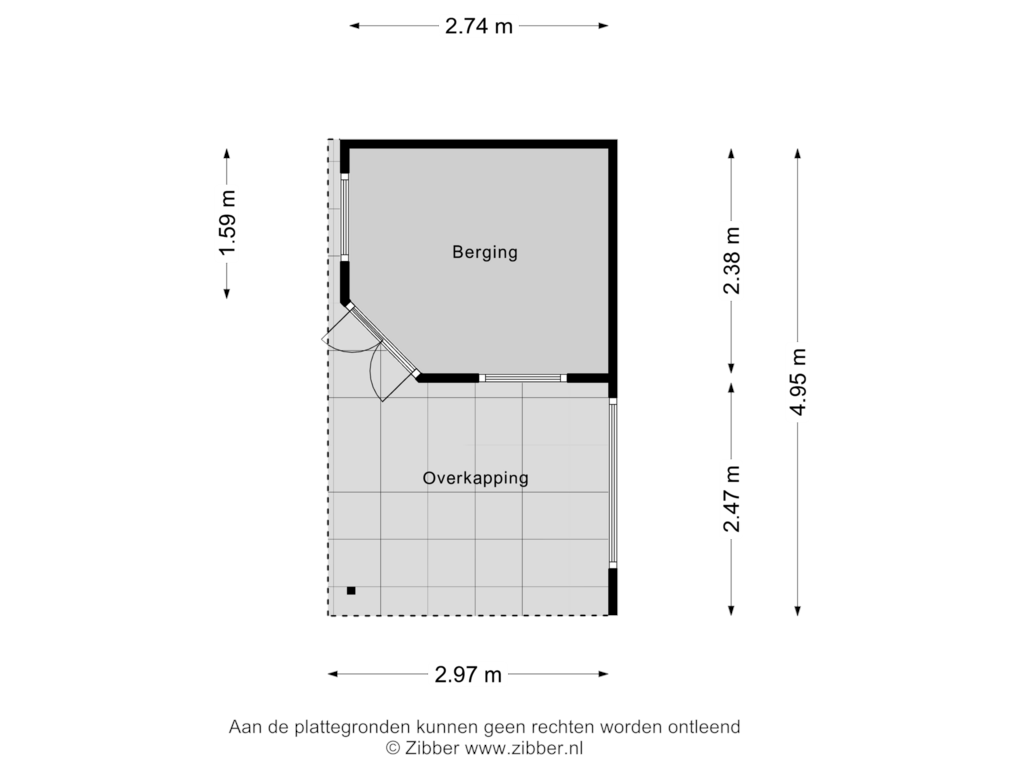 View floorplan of Berging of Noordstraat 10