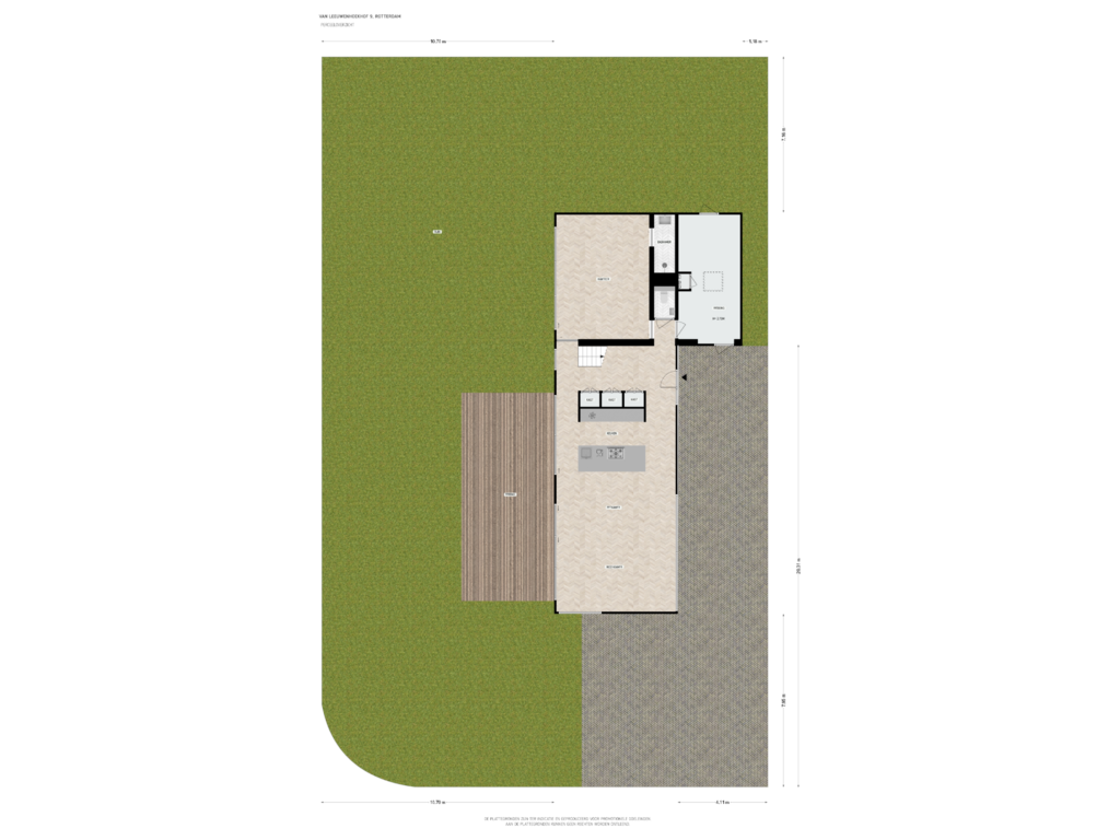 View floorplan of perceeloverzicht of Van Leeuwenhoekhof 9