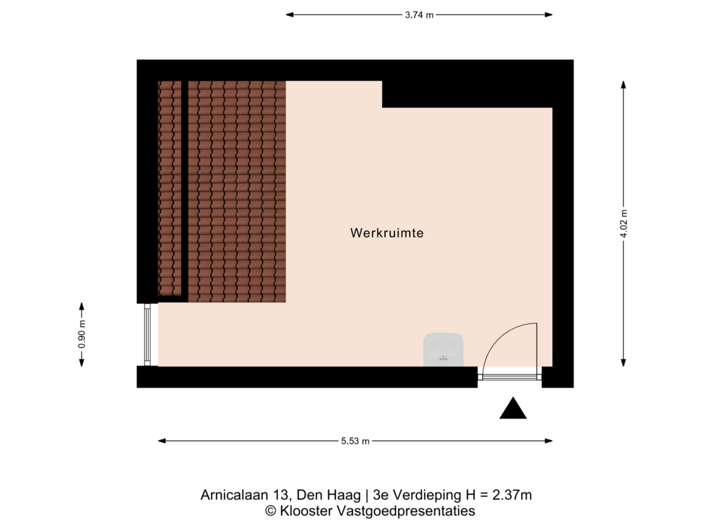 Bekijk plattegrond van 3e Verdieping van Arnicalaan 13