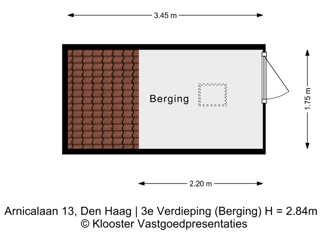 Bekijk plattegrond van 3e Verdieping (Berging) van Arnicalaan 13