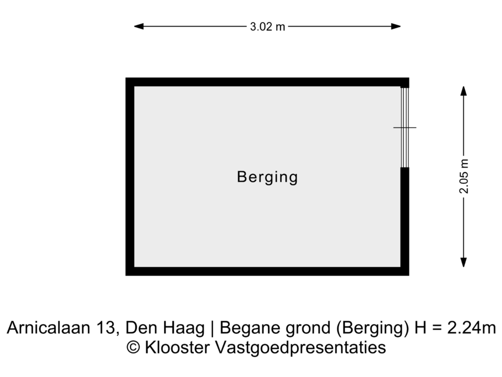 Bekijk plattegrond van Begane Grond (Berging) van Arnicalaan 13