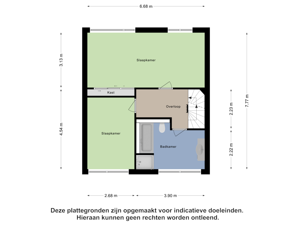 View floorplan of Eerste Verdieping of Schipperskamp 9