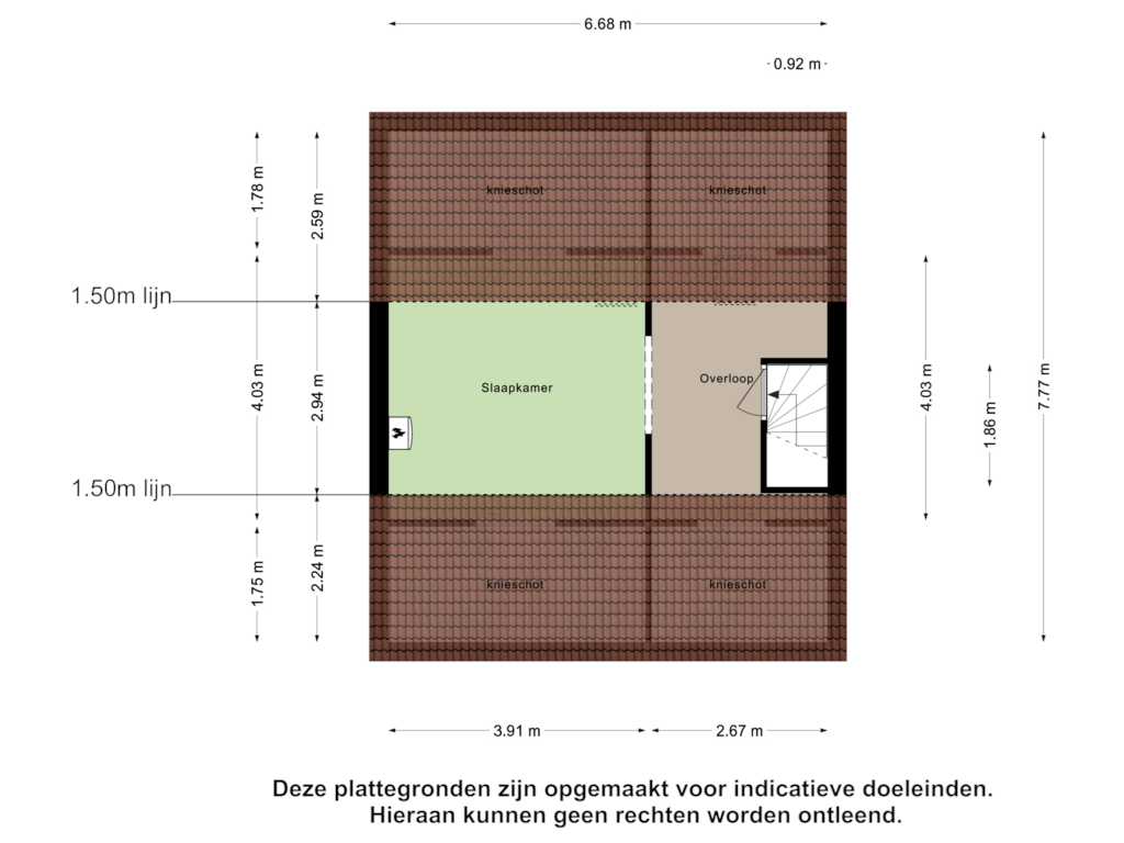 View floorplan of Tweede Verdieping of Schipperskamp 9