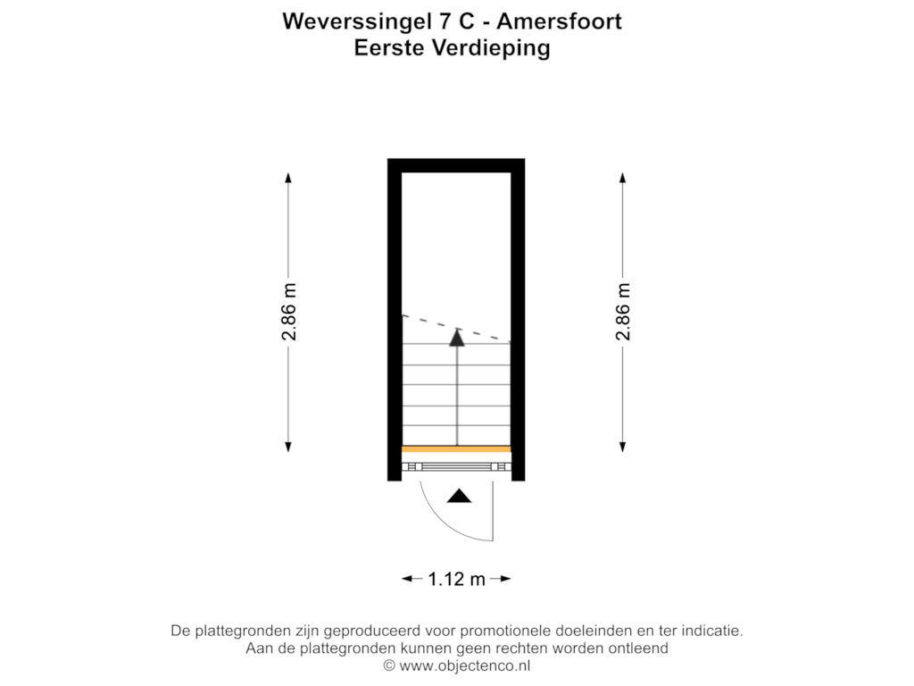 View floorplan of EERSTE VERDIEPING of Weverssingel 7-C