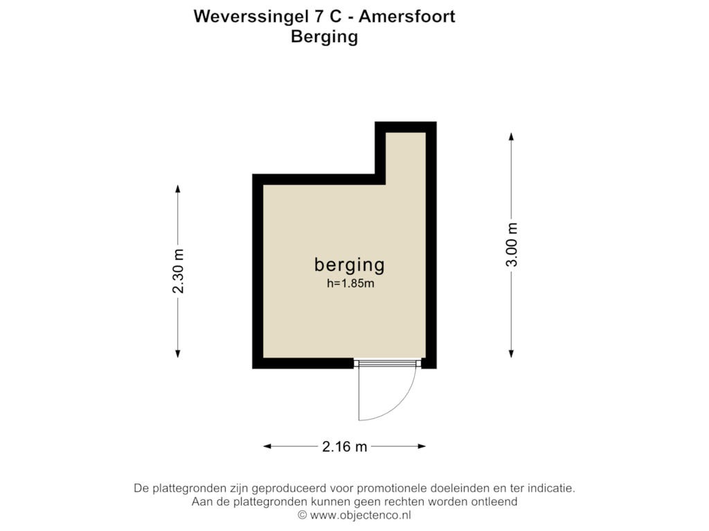 View floorplan of BERGING of Weverssingel 7-C