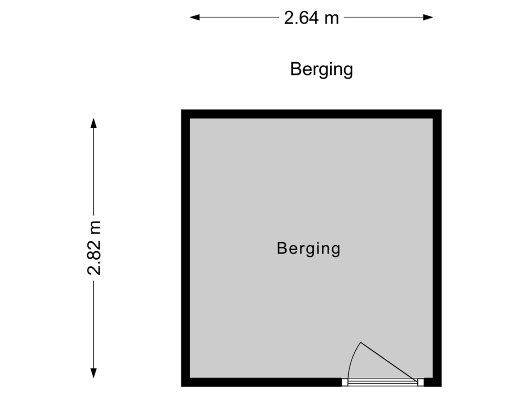 Bekijk plattegrond van Berging van Sint Martinusstraat 227