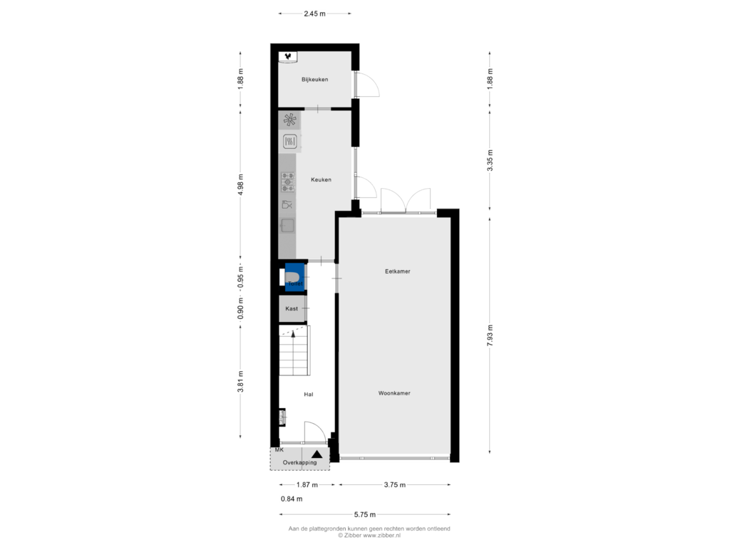 View floorplan of Begane Grond of St Gerarduslaan 43