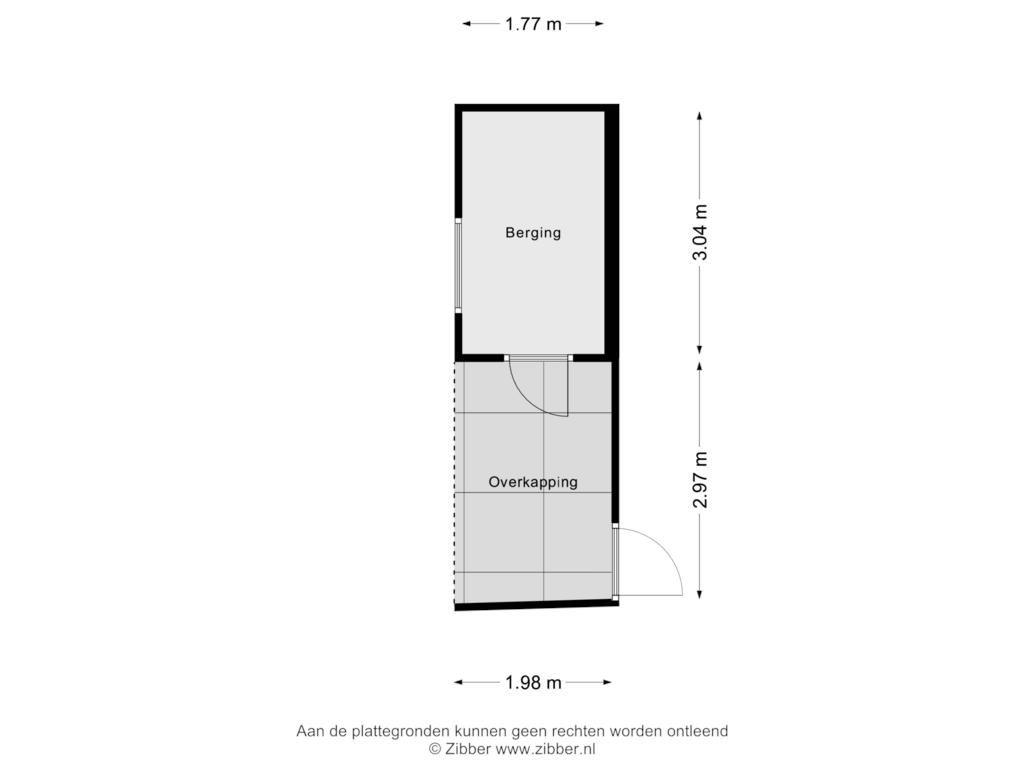 View floorplan of Berging of St Gerarduslaan 43