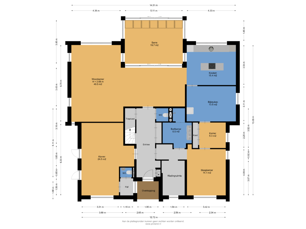 Bekijk plattegrond van Begane Grond van De Rhijenhof 16-C