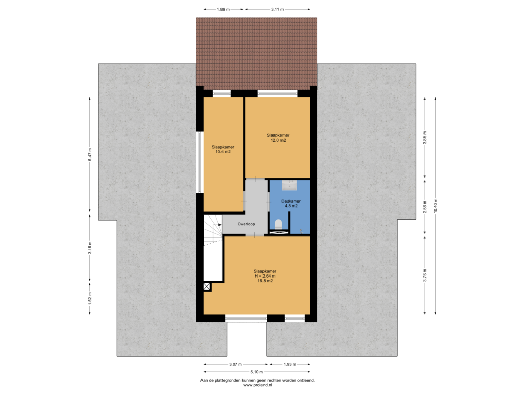 Bekijk plattegrond van 1e Verdieping van De Rhijenhof 16-C