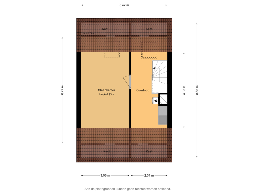 Bekijk plattegrond van 2e Verdieping van Händelstraat 16