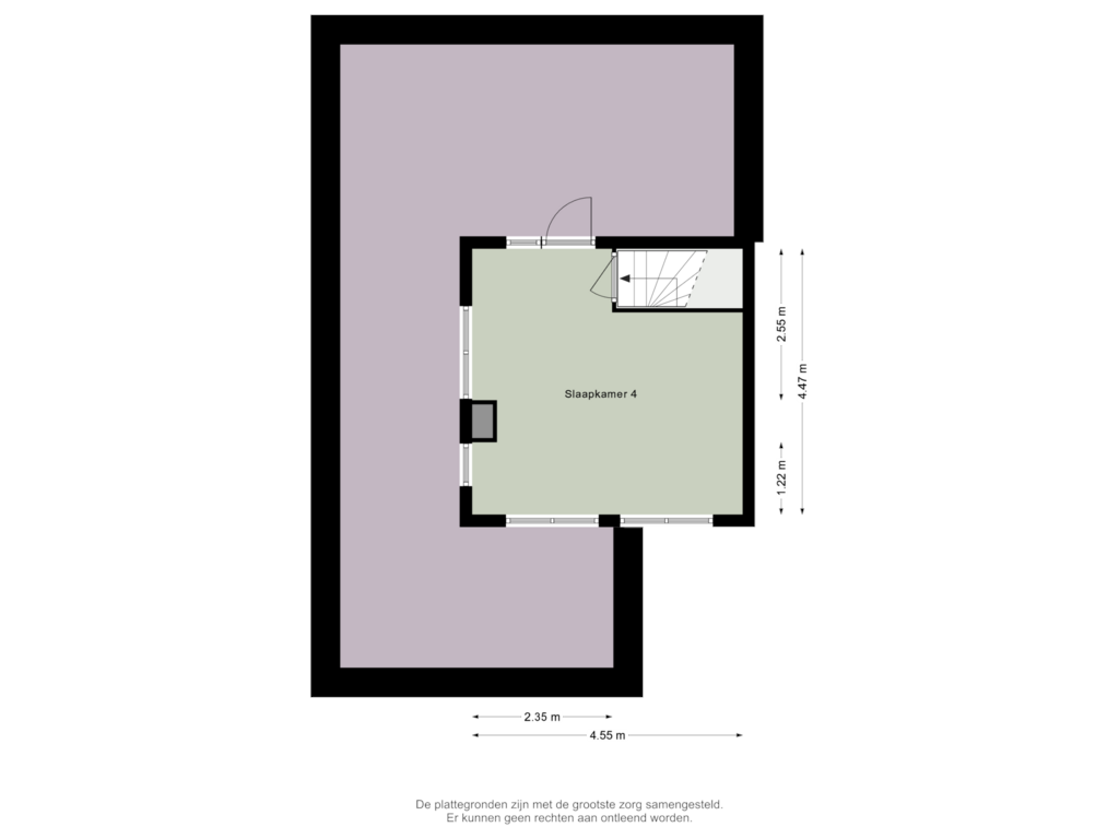 Bekijk plattegrond van Tweede verdieping van Nijkerkstraat 3