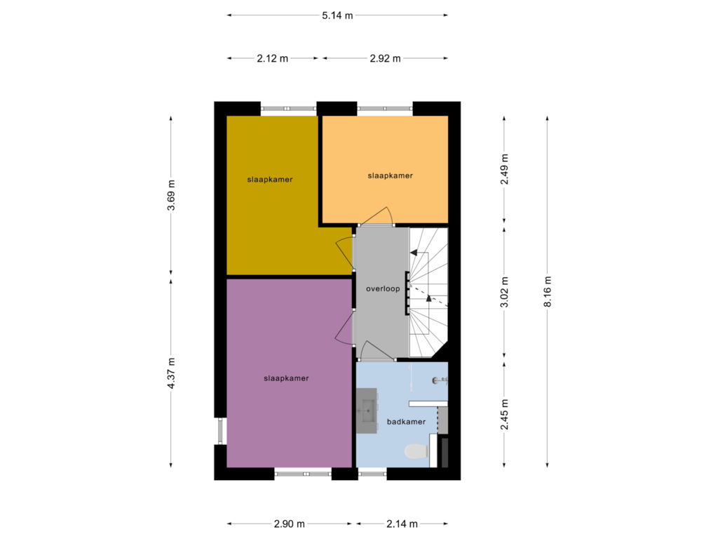 Bekijk plattegrond van Eerste verdieping van Groenling 5