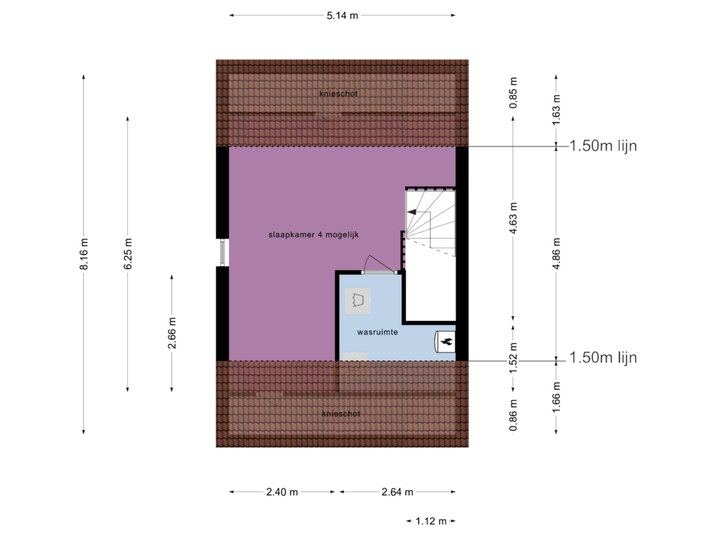 Bekijk plattegrond van Tweede Verdieping van Groenling 5