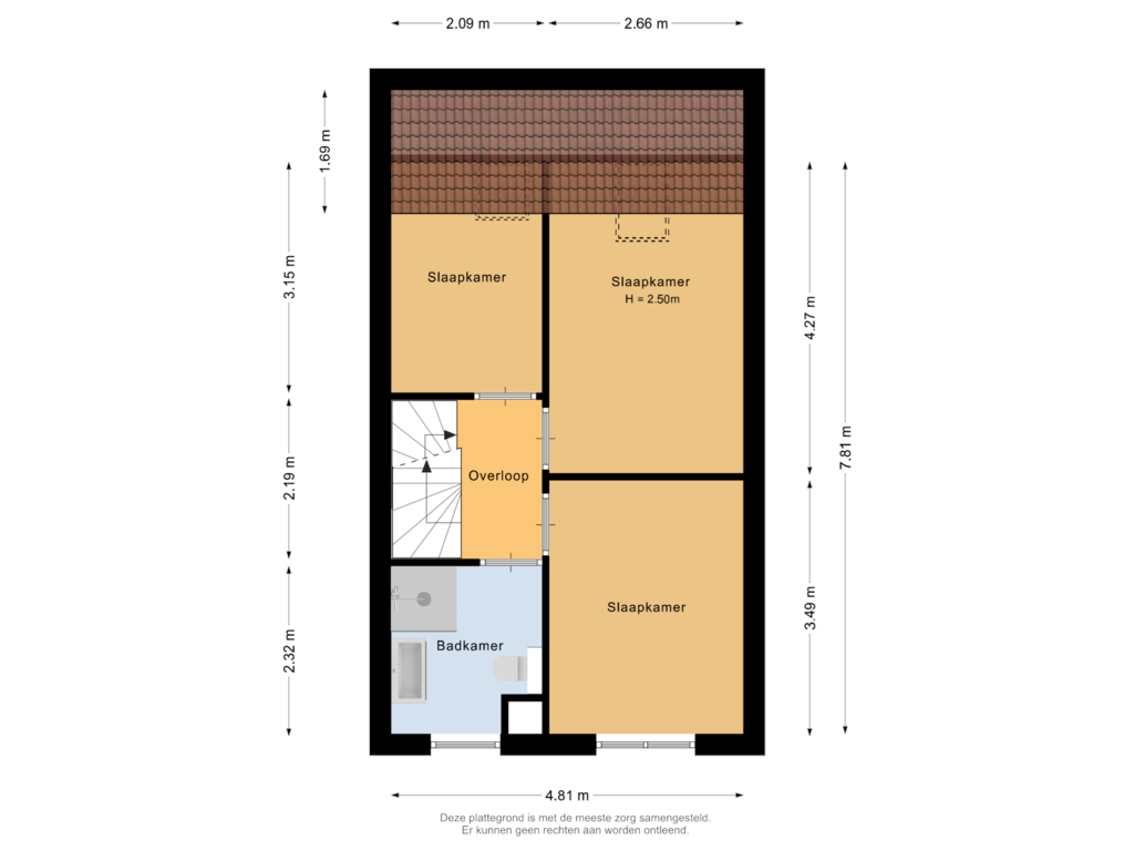 Bekijk plattegrond van Eerste verdieping van Braamstove 28