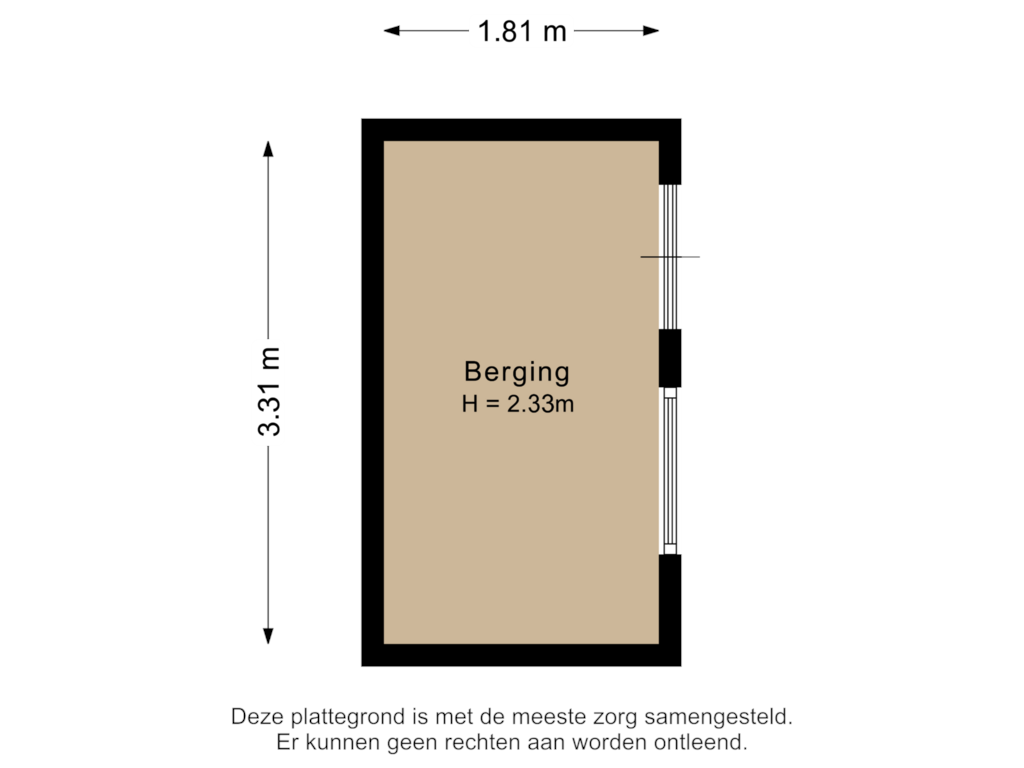 Bekijk plattegrond van Berging van Braamstove 28