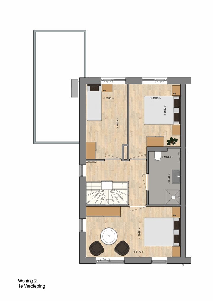 Foto 4 van Twee onder een Kapwoning met berging en gro (Bouwnr. 2)