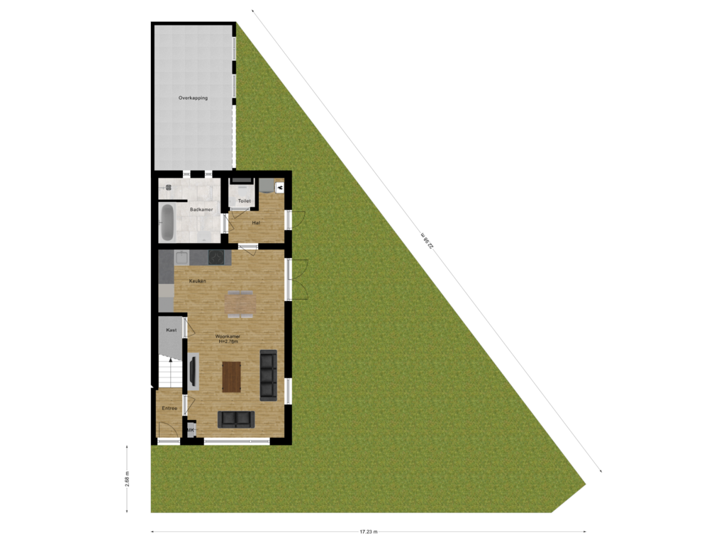 View floorplan of Situatie of Strabrecht 51