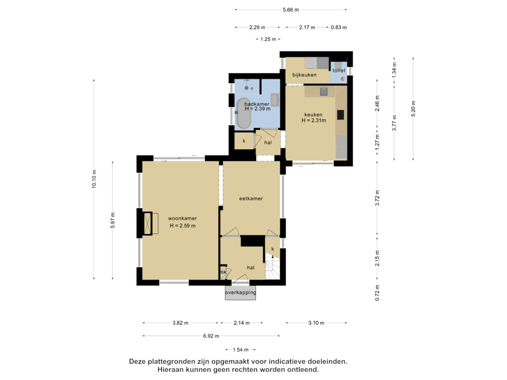 Bekijk plattegrond van Begane grond van van Dongenstraat 9