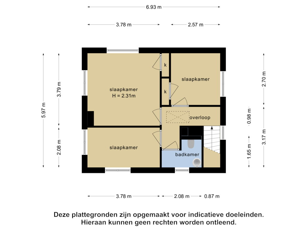 Bekijk plattegrond van 1e verdieping van van Dongenstraat 9