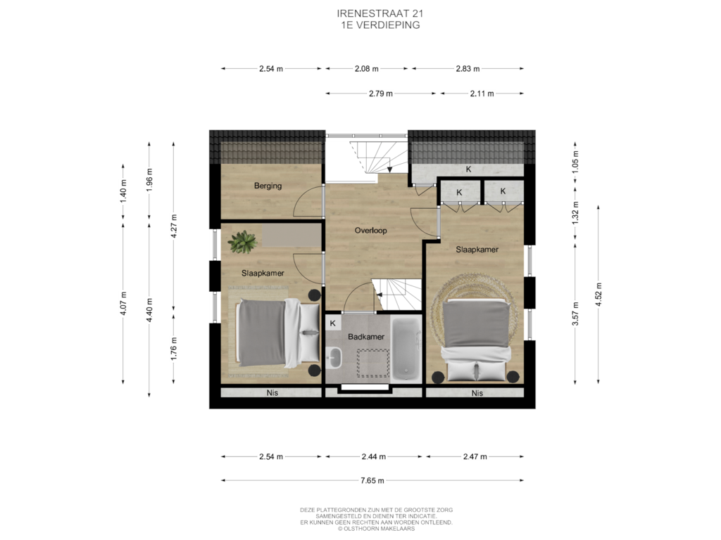 Bekijk plattegrond van Eerste Verdieping van Irenestraat 21