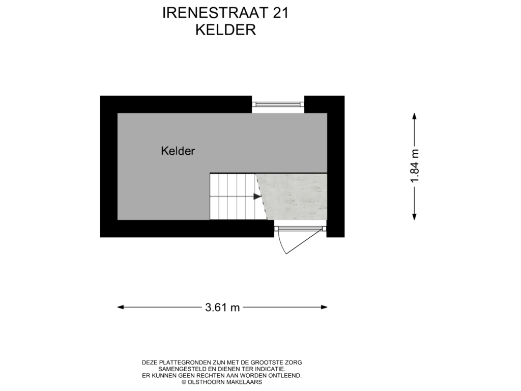 Bekijk plattegrond van Kelder van Irenestraat 21